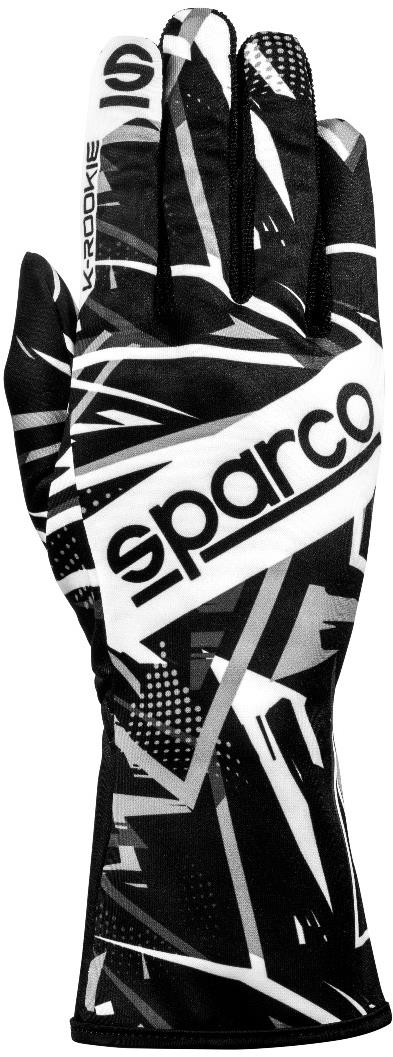 Sparco Gokart kesztyű K-ROOKIE, fekete-fehér, 13
