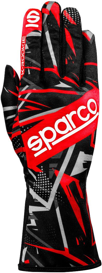 Sparco Gokart kesztyű K-ROOKIE, fekete-piros, 9