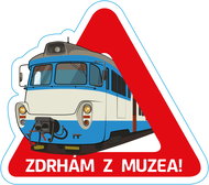 Dopravní svět Samolepka ZDRHÁM Z MUZEA!, vlak 451 - Samolepka na auto