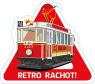 Dopravní svět Samolepka RETRO RACHOT!, tramvaj Ringhoffer - Samolepka na auto