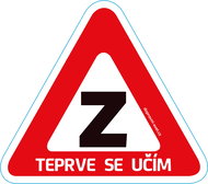 Dopravní svět Samolepka TEPRVE SE UČÍM, zetko pro začátečníky - Samolepka na auto