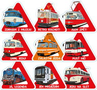 Dopravní svět Kompletní set samolepek POZOR z dílny, 9 ks - Car Sticker