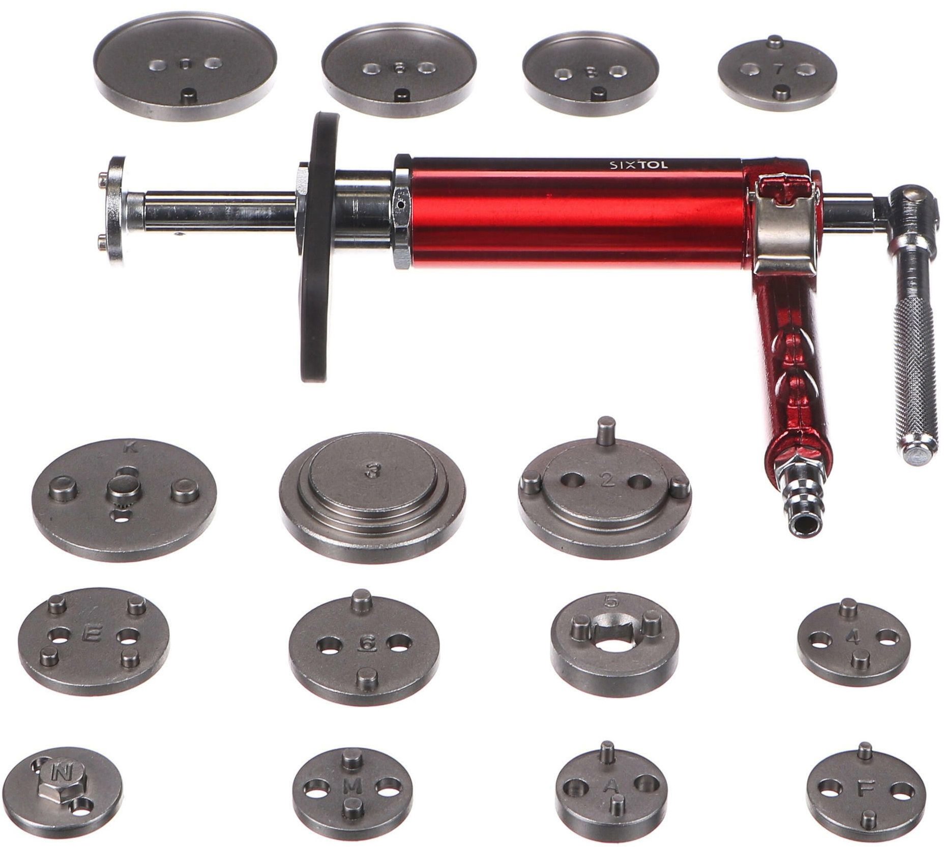 SIXTOL Mechanic Brake Set Pneu 16 Pneumatikus fékdugattyú visszanyomó készlet, 16 db