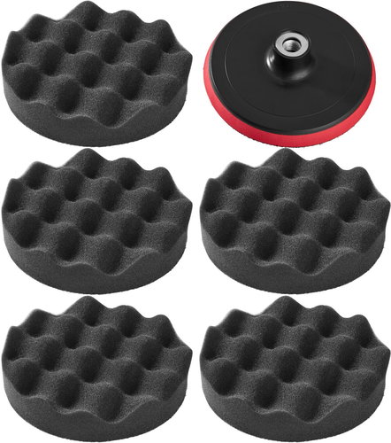 5 polishing sponges 150 mm waffle polishing pad 150 mm included - Sleeves - Main image