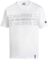 Sparco triko s velkým logem Martini Racing, bílé S - T-Shirt