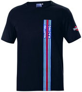 Sparco T-shirt with stripes Martini Racing, black, size M - T-Shirt