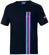 Sparco tričko s pruhy Martini Racing, barva černá, velikost XXXL - Tričko