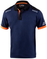 Sparco technické polo triko Toledo, barva modro-oranžová, velikost XS - Tričko