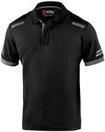Sparco technical polo shirt Toledo, black-grey, size S - T-Shirt