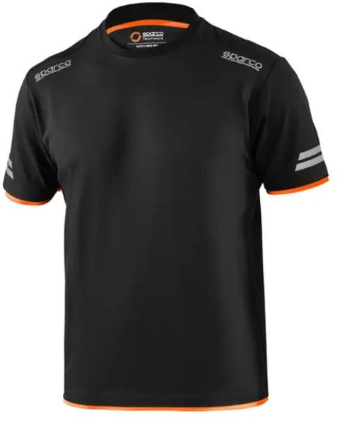 Sparco Tucson Technikai póló, fekete-narancsszín, XL méret
