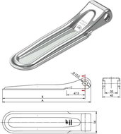 STEELPRESS SPP Pant sidewall ZW-01.270A length 270 mm, pin 12,5 mm - Side Panel Closure