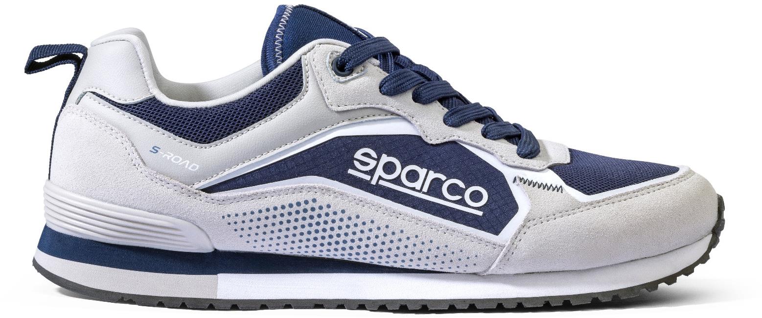 Sparco S-ROAD Szabadidőcipő, fehér-kék, 45-ös méret