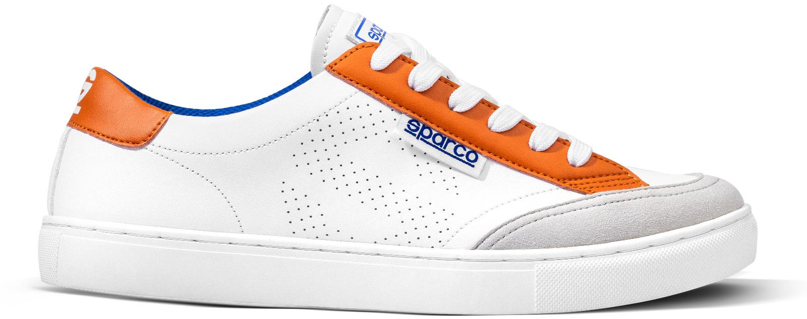 Sparco S-Time Szabadidőcipő, fehér-narancsszín, 45-ös méret