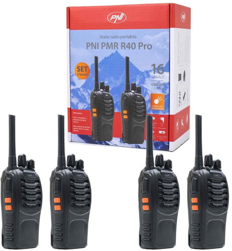PNI PMR R40 PRO sada 4 ks, 0,5 W Hlavní obrázek PNI PMR R40 PRO sada 4 ks, 0,5 W - Vysílačka - Hlavní obrázek