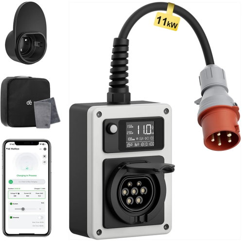 Mobile Wallbox with CEE Plug, 11 kW, App-Enabled Version - Wallbox - Main image