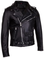 WOLF Biker XL Leather Motorcycle Crooked Jacket - Motorcycle Jacket