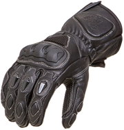 Wolf Hawk Black leather motorcycle gloves - size L - Driving Gloves