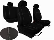SIXTOL Leather covers EXCLUSIVE black - Car Seat Covers