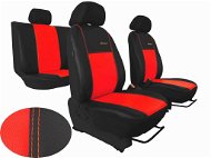SIXTOL Car Seat Covers Leather EXCLUSIVE red - Car Seat Covers