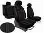 SIXTOL Leather Car Seat Covers with Alcantara EXCLUSIVE Black - Car Seat Covers