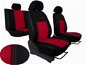 SIXTOL Leather Car Seat Covers with Alcantara EXCLUSIVE Dark Red - Car Seat Covers