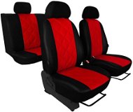 SIXTOL EMBOSSY leather covers, diamond pattern, red - Car Seat Covers