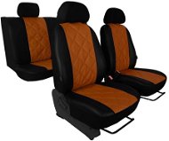 SIXTOL EMBOSSY carpets, leather, diamond pattern, brown - Car Seat Covers
