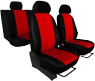 SIXTOL EMBOSSY Leatherette Square Pattern Car Seat Covers - Red - Car Seat Covers
