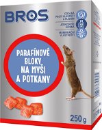 Rodenticide BROS Rodenticid - parafinové bloky na myši, krysy a potkany, 250 g - Rodenticid
