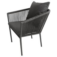 Garden chair Cavino, grey aluminium, grey quick-drying fabric - Garden Chair
