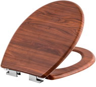 TECTAKE Záchodové prkénko s motivem dřevěný dekor - Toilet Seat