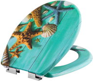 TECTAKE Toilet seat with starfish motif - Toilet Seat