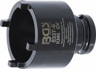 BGS Socket 1/2" for slotted nuts KM6 B8337-6 - Car Mechanic Tools