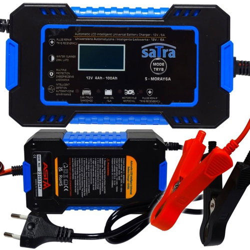 SATRA Nabíjačka autobatérií 12 V, 6 A, 4 – 100 Ah S-MORAY6A - Náradie pre automechanikov - Hlavný obrázok