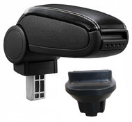 PROTEC Mini cooper 2001-2006 synthetic leather black, white stitching - Elbow Rest