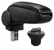 PROTEC Mini cooper from 2006 synthetic leather black, white stitching - Elbow Rest
