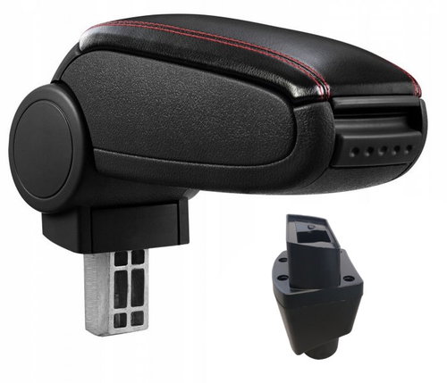 PROTEC DACIA DOKKER from 2016 synthetic leather black, red stitching - Elbow Rest - Main image