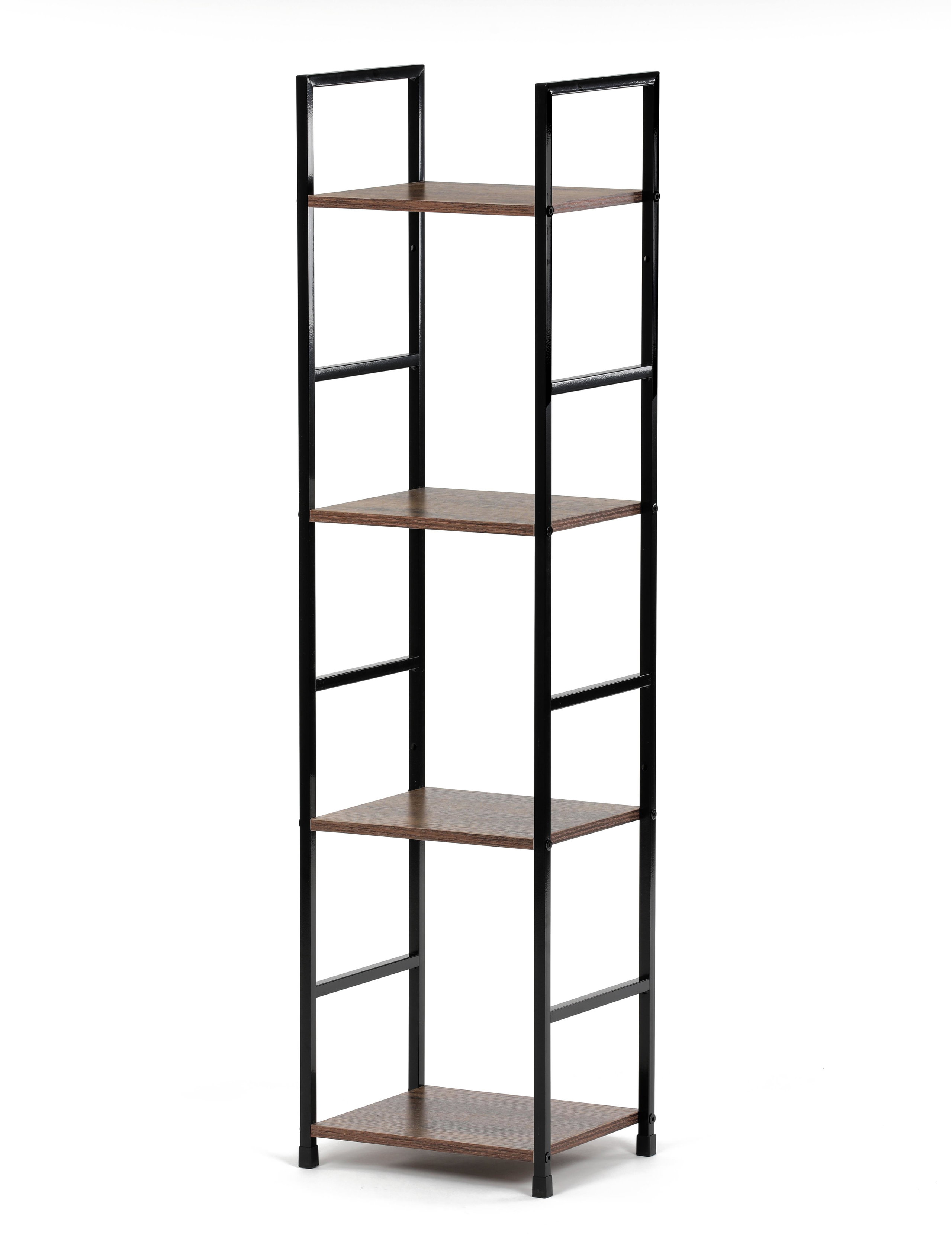 Régi fa dekor polc, MDF, fekete lakk, 4 db