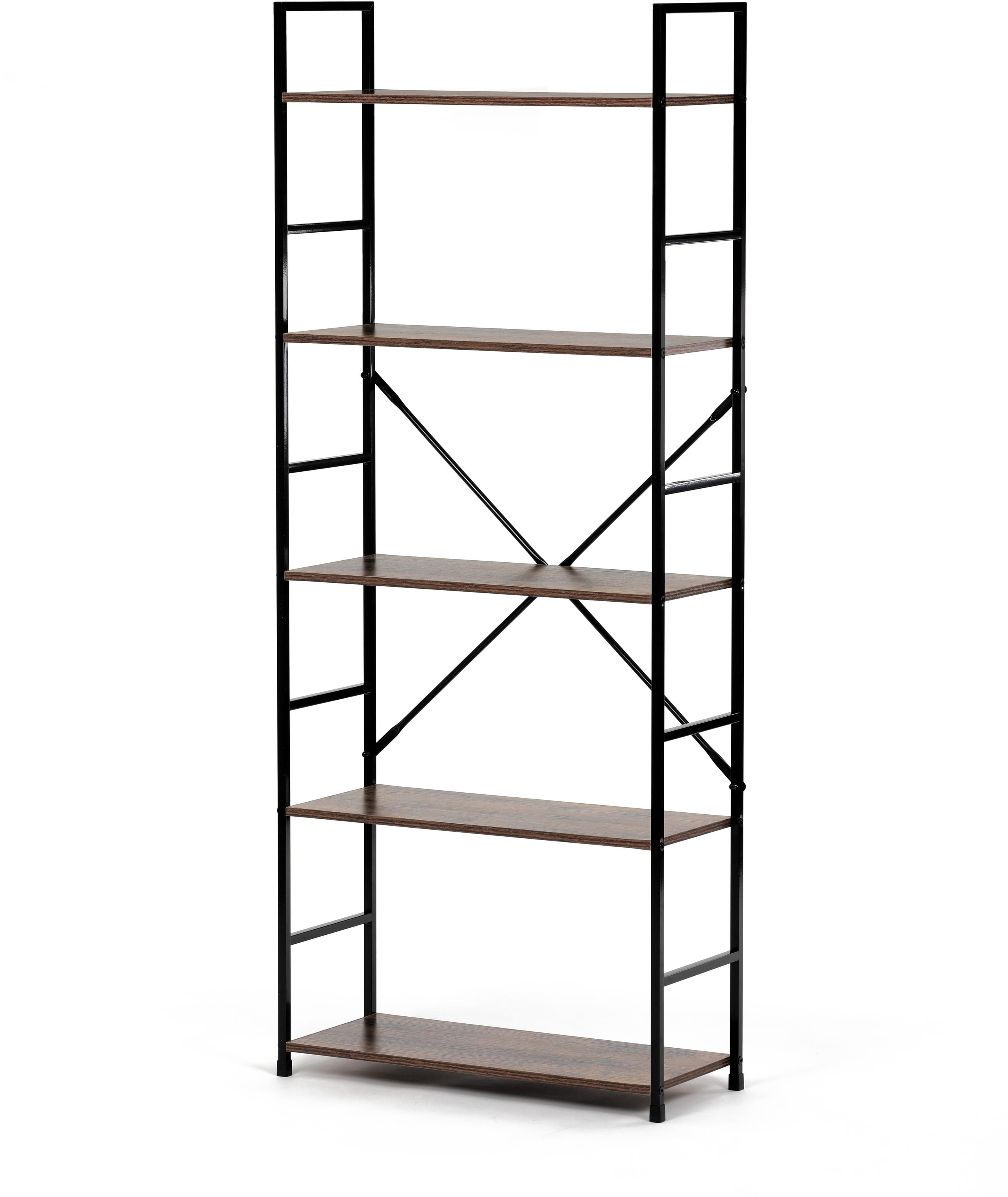 Régi fa dekor polc, MDF, fekete lakk, 5 db