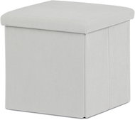 Stool with storage, cream corduroy 38 × 38 × 38 cm - Ottoman