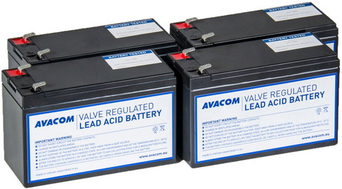 Avacom RBC107 - Battery Renewal Kit 4 pcs - UPS Batteries - Main image