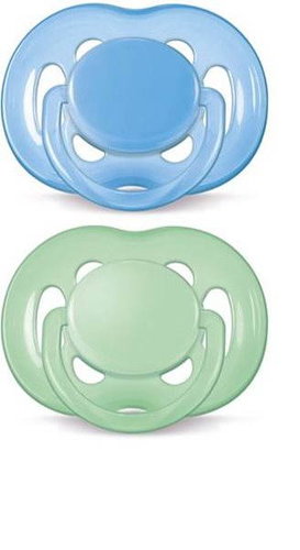 Philips AVENT SENSITIVE 6-18 months, blue and green - Baby Pacifier - Main image