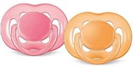 Philips AVENT cumlík SENSITIVE 6 – 18 mesiacov, ružový a oranžový, 2 ks - Cumlík