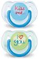 Philips AVENT TEXT Pacifier 6-18 months, blue and green - Dummy