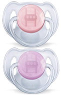 Philips AVENT TRANSPARENT 6-18 m. Reddish-pink 2 pc - Pacifier