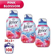 Lenor Fresh Air Effect Pink Blossom 3×504ml (108 washes) - Fabric Softener