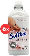 SOFTLAN sensitive s mandľovým mliekom 6× 1 l (204 praní) - Aviváž