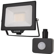 AVIDE Premium ultra-thin LED spotlight black 30 W 3000 lm, daytime, with motion sensor - LED Reflector