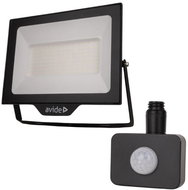 AVIDE Premium ultra-thin LED spotlight black 100 W 10000 lm, daylight, with motion sensor - LED Reflector