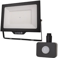 AVIDE Premium ultra-thin LED spotlight black 150 W 15000 lm, daylight, with motion sensor - LED Reflector